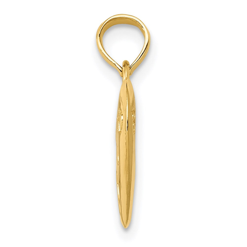 Million Charms 14K Yellow Gold Themed Best Friend On Heart With Cut-Out Paw Pendant