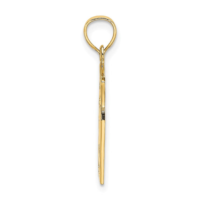 Million Charms 14K Yellow Gold Themed Comedy/Tragedy Drama Story In Frame Charm