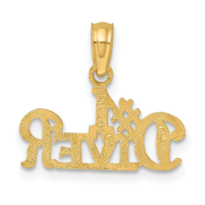 Million Charms 14K Yellow Gold Themed #1 Diver Charm