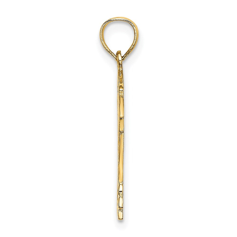 Million Charms 14K Yellow Gold Themed Sports Hockey Story Framed Charm