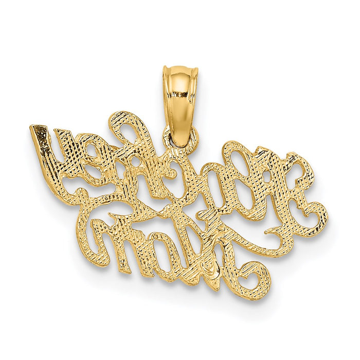 Million Charms 14K Yellow Gold Themed Sports Hockey Mom Charm