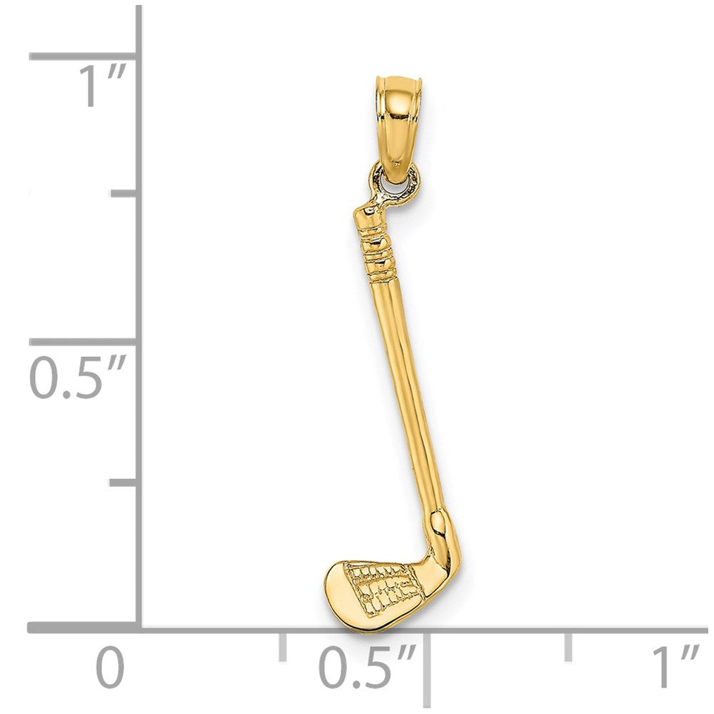 Million Charms 14K Yellow Gold Themed 3-D Club Charm