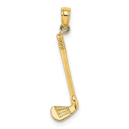 Million Charms 14K Yellow Gold Themed 3-D Club Charm