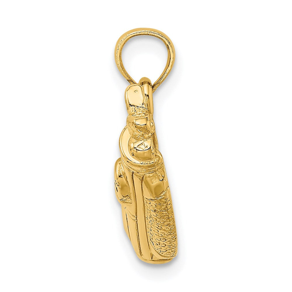 Million Charms 14K Yellow Gold Themed Sports Golf Bag Charm