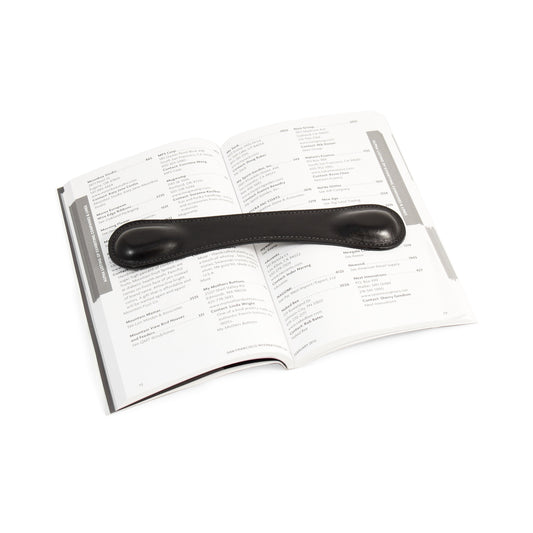 Occasion Gallery Black Color Black Leather Book Weight. 8.5 L x 1.75 W x 0.5 H in.