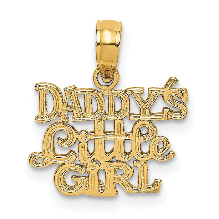 Million Charms 14K Yellow Gold Themed Polished Daddy'S Little Girl Charm