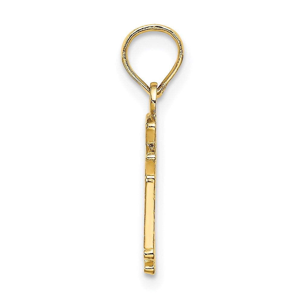 Million Charms 14K Yellow Gold Themed Polished San Francisco Train Charm