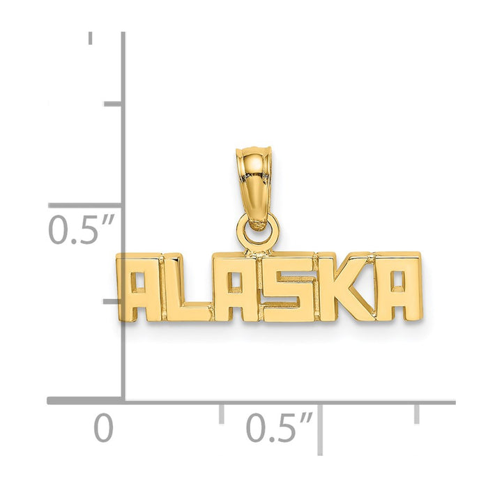 Million Charms 14K Yellow Gold Themed Polished Alaska Charm