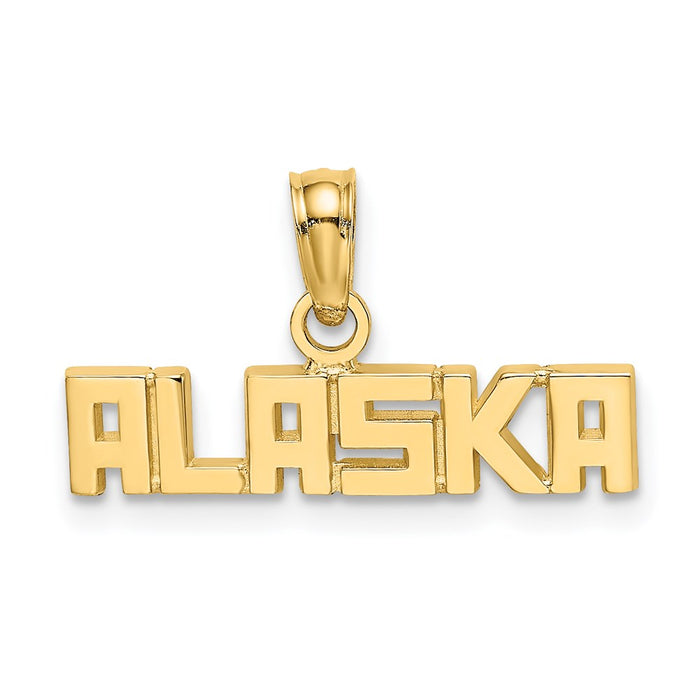 Million Charms 14K Yellow Gold Themed Polished Alaska Charm