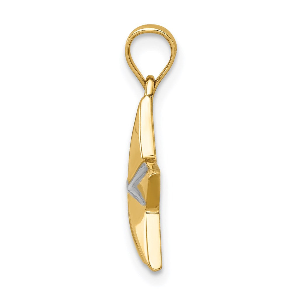 Million Charms 14K Yellow Gold Themed Polished Star Pendant