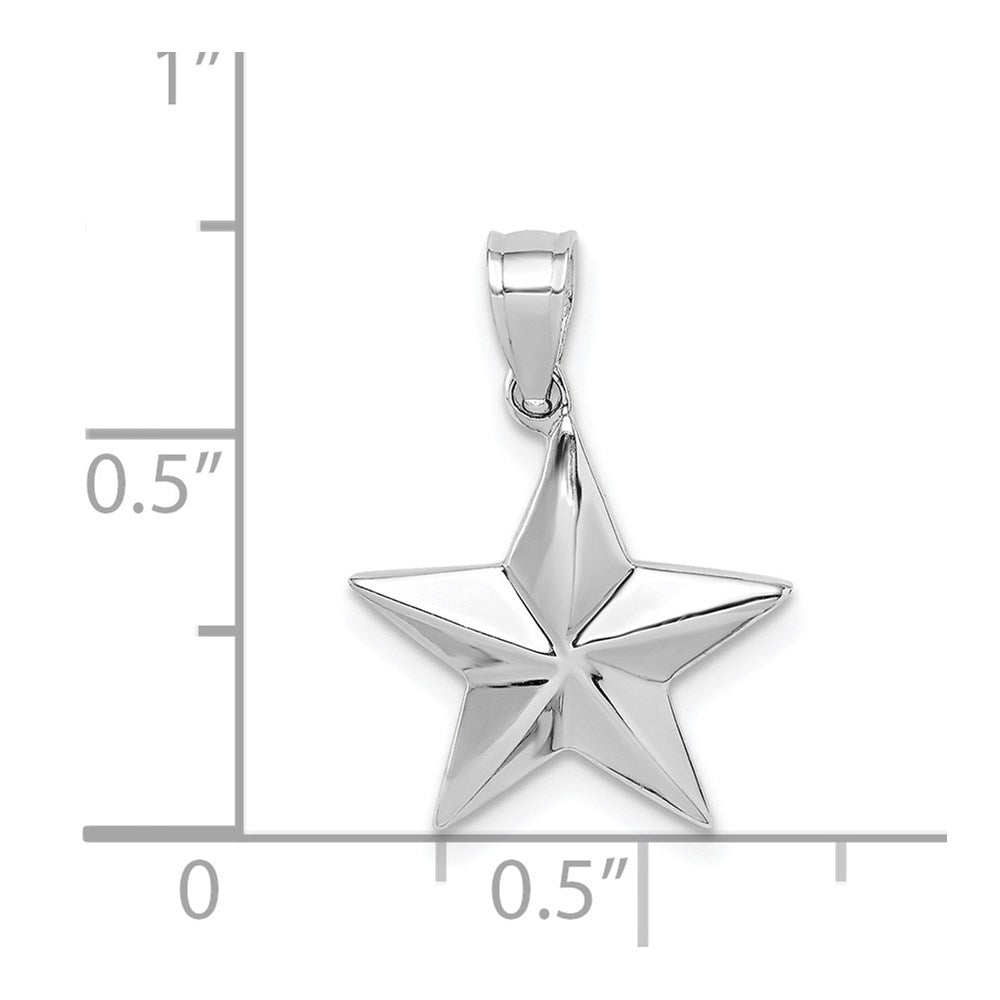 Million Charms 14K White Polished Star Pendant