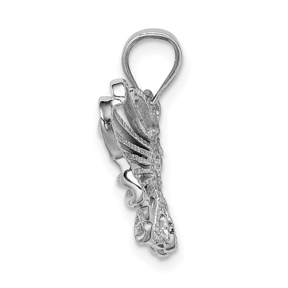 Million Charms 14K White Polished Butterfly Pendant