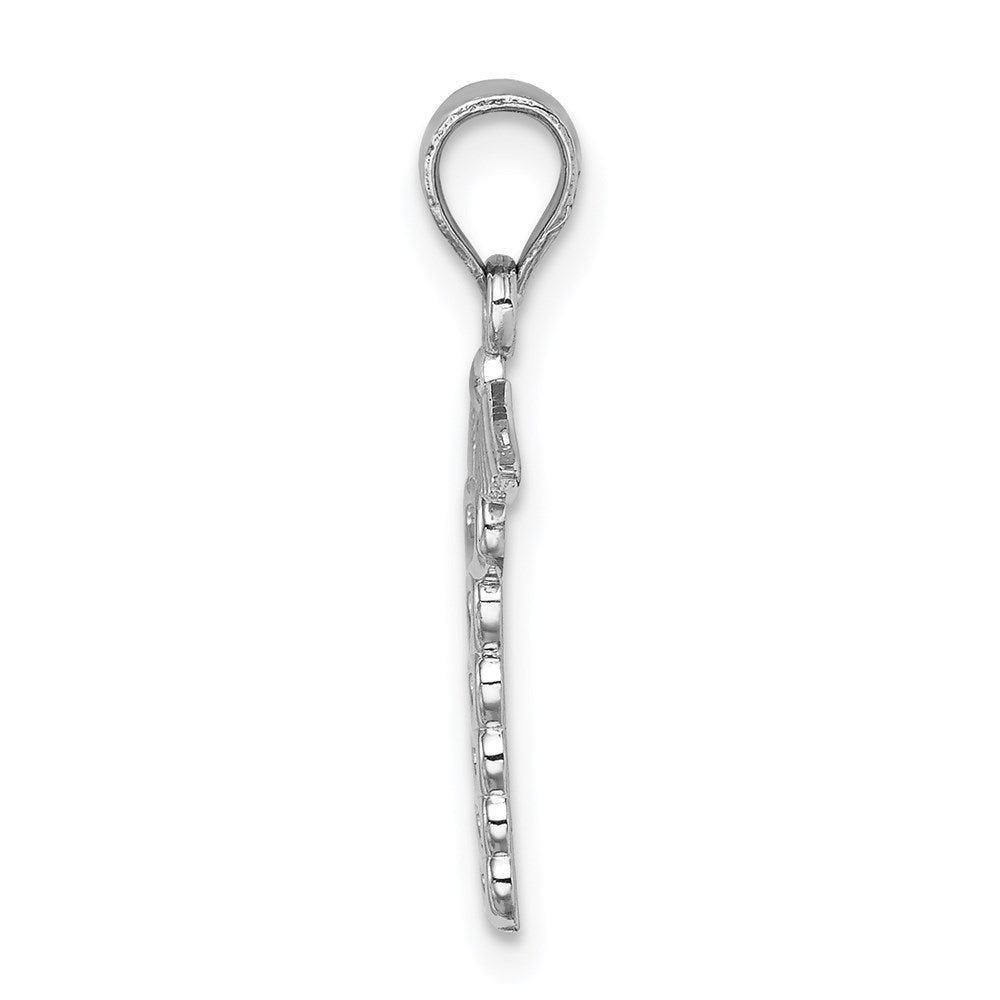 Million Charms 14K White Polished Medical Symbol Pendant