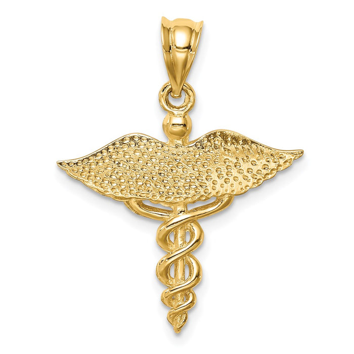 Million Charms 14K Yellow Gold Themed Polished Medical Pendant