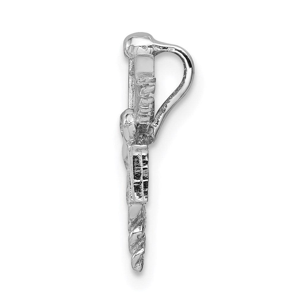 Million Charms 14K White Polished RN (Registered Nurse) Medical Chain Slide