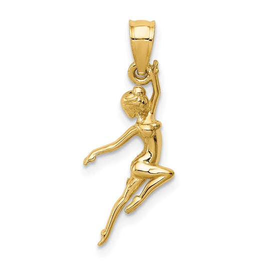 Million Charms 14K Yellow Gold Themed Dancer Pendant