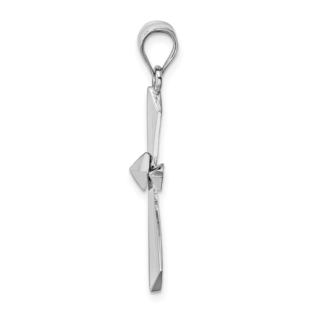 Million Charms 14K White Polished Relgious Cross Pendant