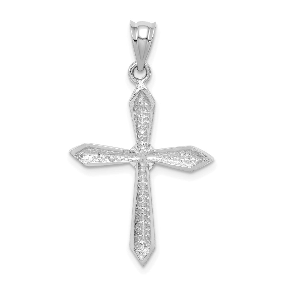 Million Charms 14K White Polished Relgious Cross Pendant