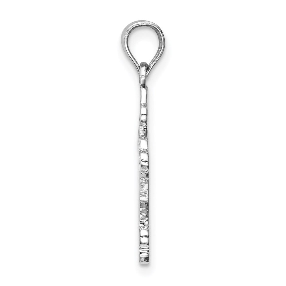 Million Charms 14K White Polished Relgious Cross Pendant