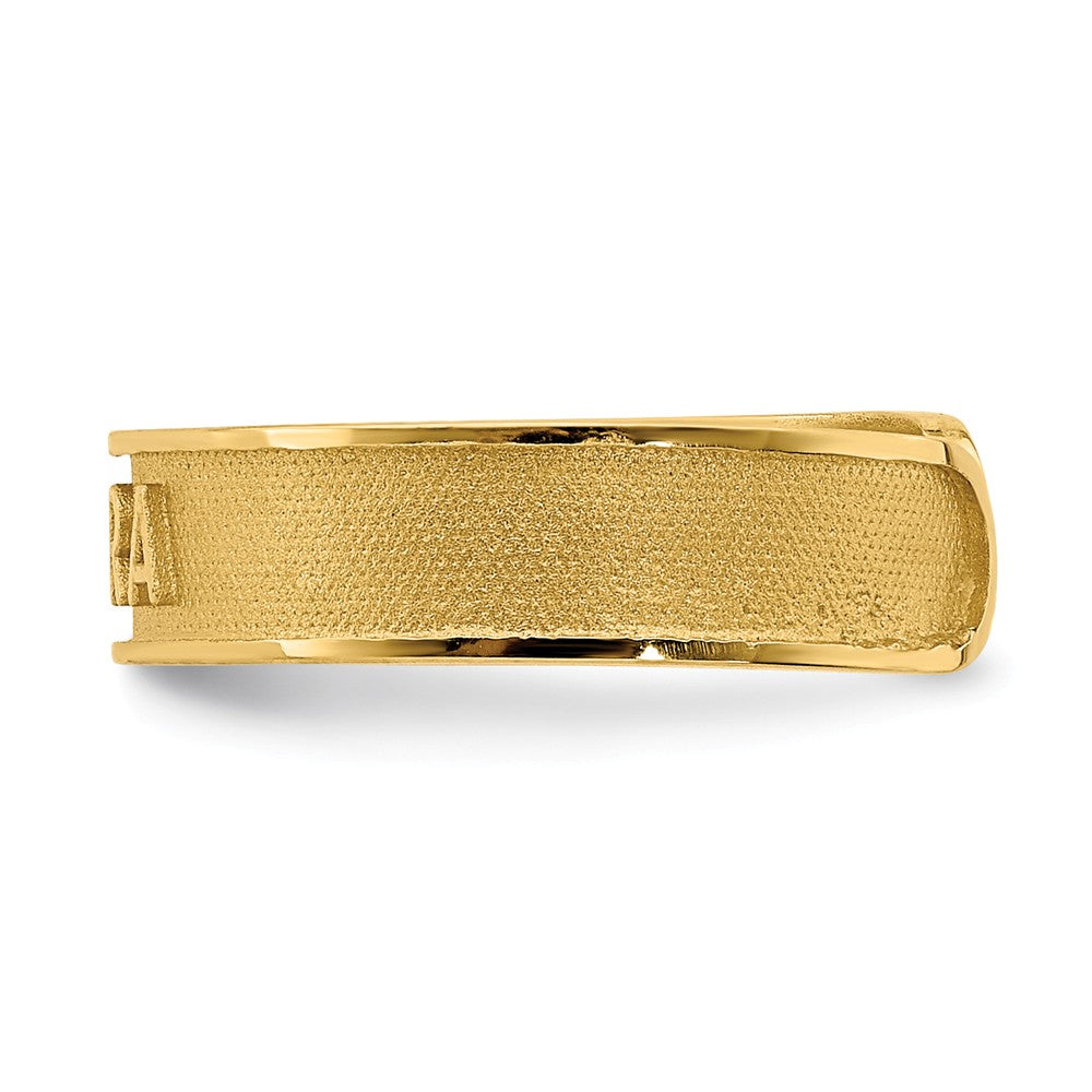 14k Yellow Gold Brushed & Polished Zodiac Libra Toe Ring