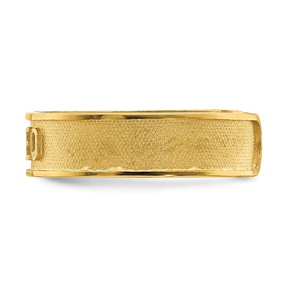 14k Yellow Gold Brushed & Polished Zodiac Leo Toe Ring