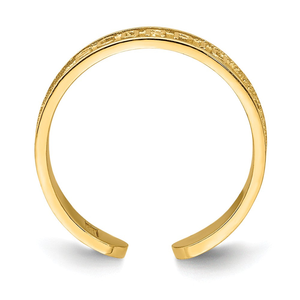 14k Yellow Gold Brushed & Polished Zodiac Scorpio Toe Ring