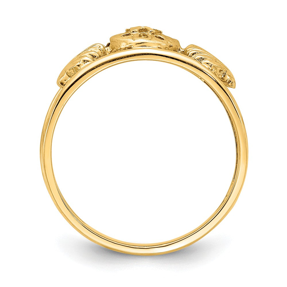 14K Rose Brushed & Polished Sealife Ring, Size: 7