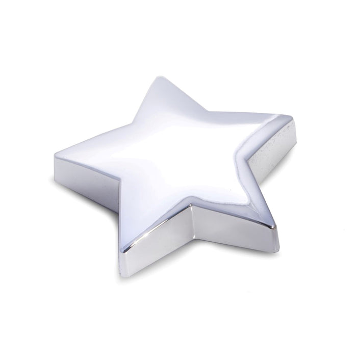 Occasion Gallery Silver Color Silver Plated Star Paper Weight. 4 L x 4 W x 0.5 H in.