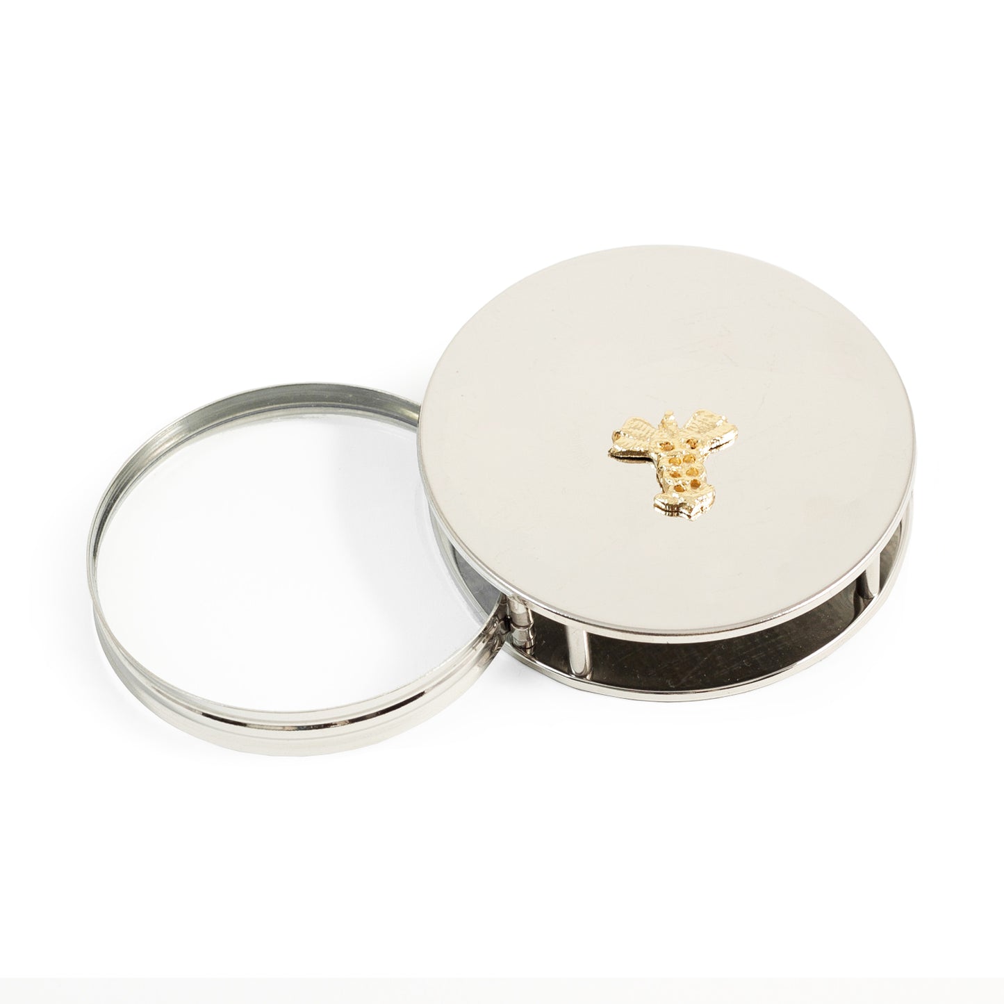 Occasion Gallery Chrome Color "Medical", Chrome Plated Paperweight & Fold Out Magnifier with 3X Magnification. 2.75 L x 2.75 W x 0.65 H in.