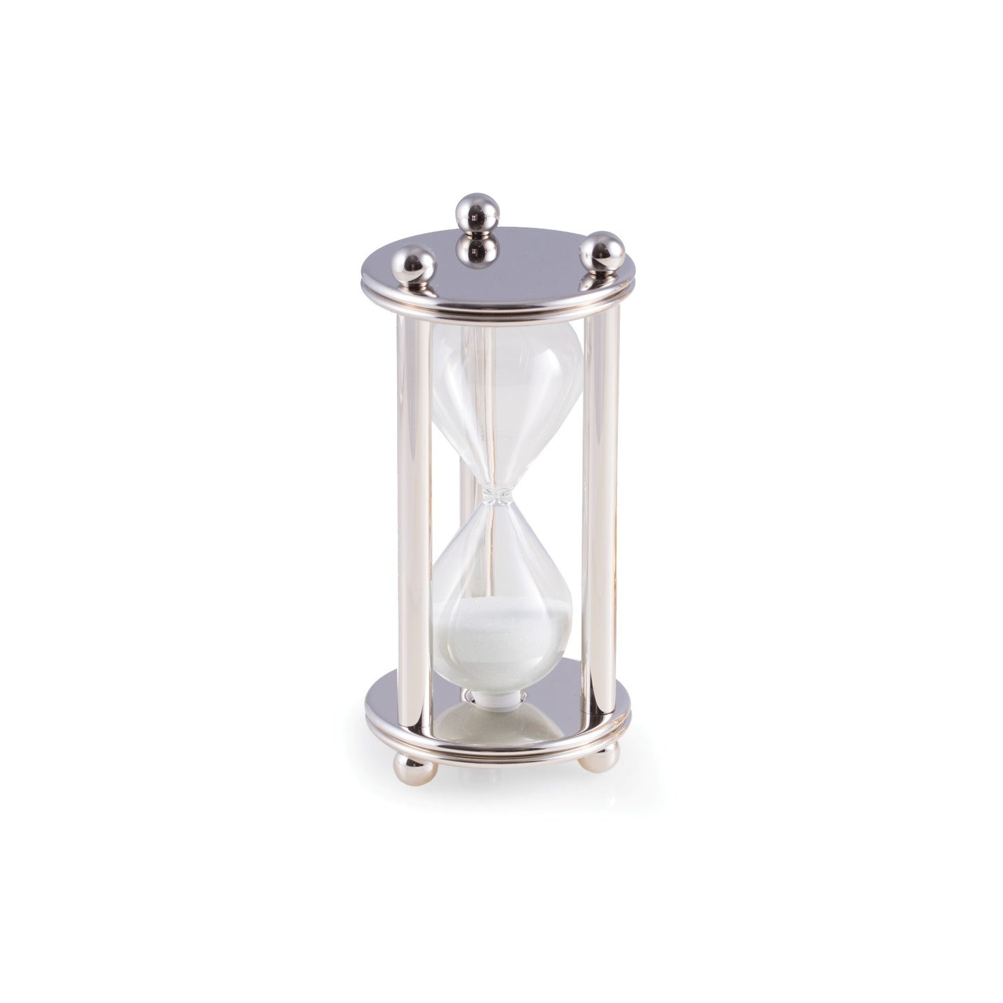 Occasion Gallery Silver Color Silver Plated 5 Minute Sand Timer. 2.75 L x 2.75 W x 6 H in.