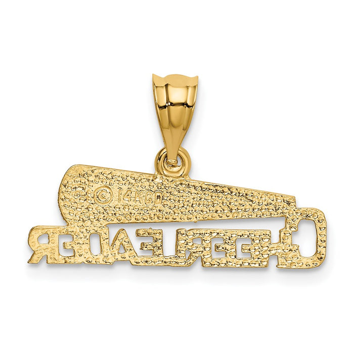 Million Charms 14K Yellow Gold Themed Cheerleader Pendant