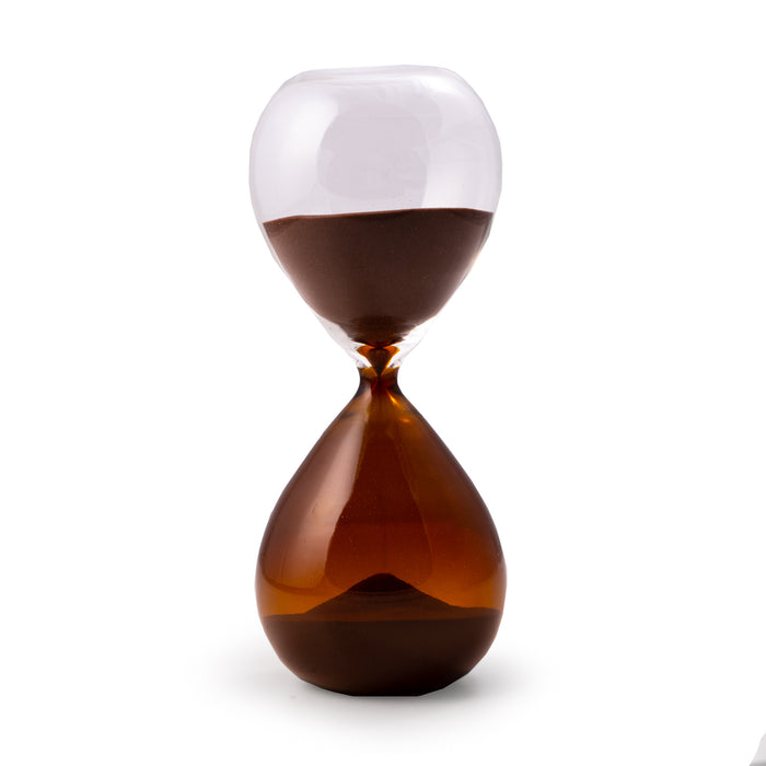 Occasion Gallery Amber Color 60 minute amber and clear glass sand timer with amber sand 9.5 L x 4D W x  H in.