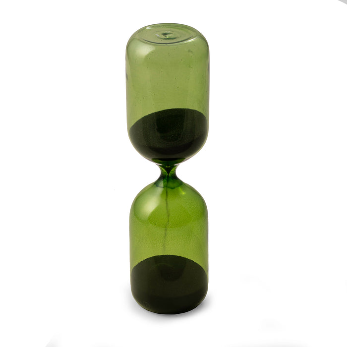 Occasion Gallery Green Color 20 minute green sand timer with black sand  8.75 L x 2.5D W x  H in.