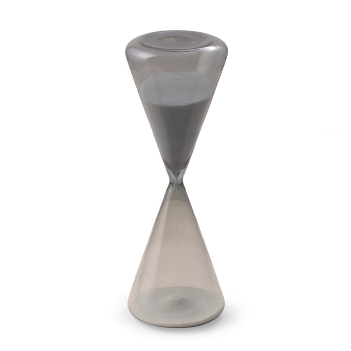 Occasion Gallery Grey Color 30 minute grey sand timer with white sand 11.5 L x 4D W x  H in.