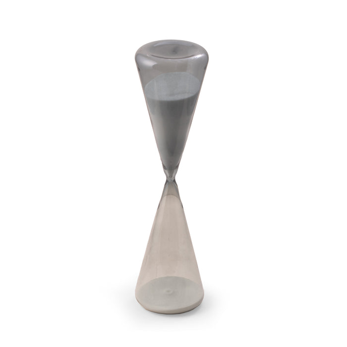 Occasion Gallery Grey Color 45 minute grey sand timer with white sand 15.5 L x 4D W x  H in.