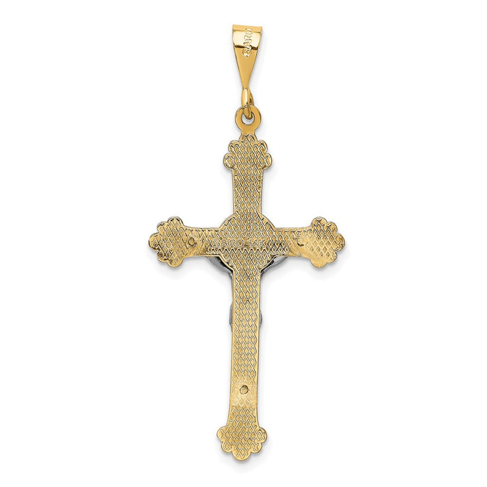 Million Charms 14K Two-Tone Relgious Crucifix Pendant