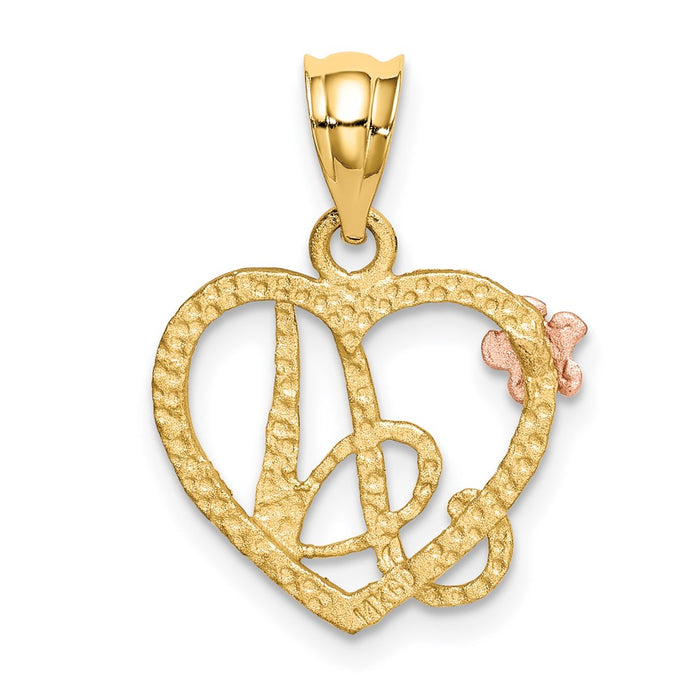 Million Charms 14K Two-Tone Alphabet Letter Initial A In Heart Charm