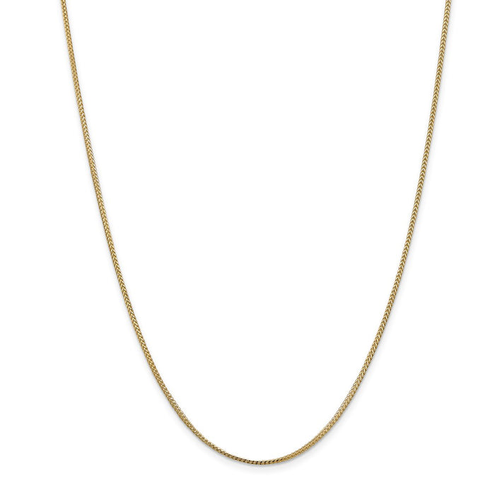 Million Charms 14k Yellow Gold, Necklace Chain, 1.0mm Franco Chain, Chain Length: 24 inches