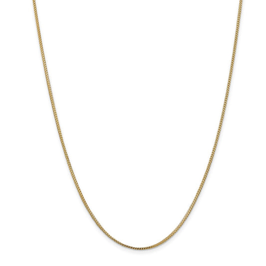 Million Charms 14k Yellow Gold, Necklace Chain, 1.0mm Franco Chain, Chain Length: 18 inches