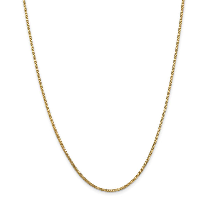 Million Charms 14k Yellow Gold, Necklace Chain, 1.3mm Franco Chain, Chain Length: 16 inches