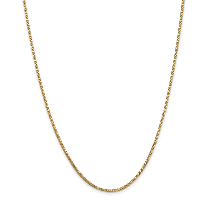 Million Charms 14k Yellow Gold, Necklace Chain, 1.3mm Franco Chain, Chain Length: 30 inches