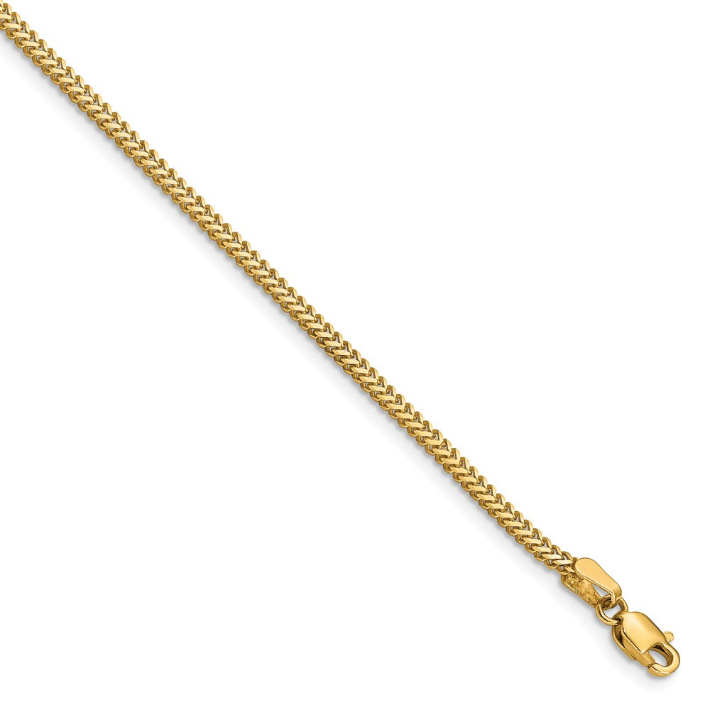Million Charms 14k Yellow Gold 1.4mm Franco Chain, Chain Length: 8 inches