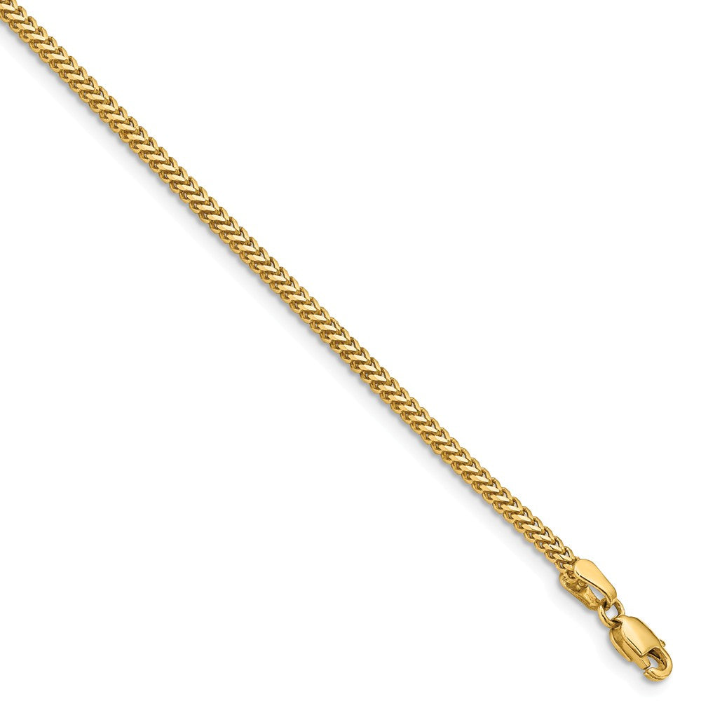 Million Charms 14k Yellow Gold 1.5mm Franco Chain, Chain Length: 7 inches