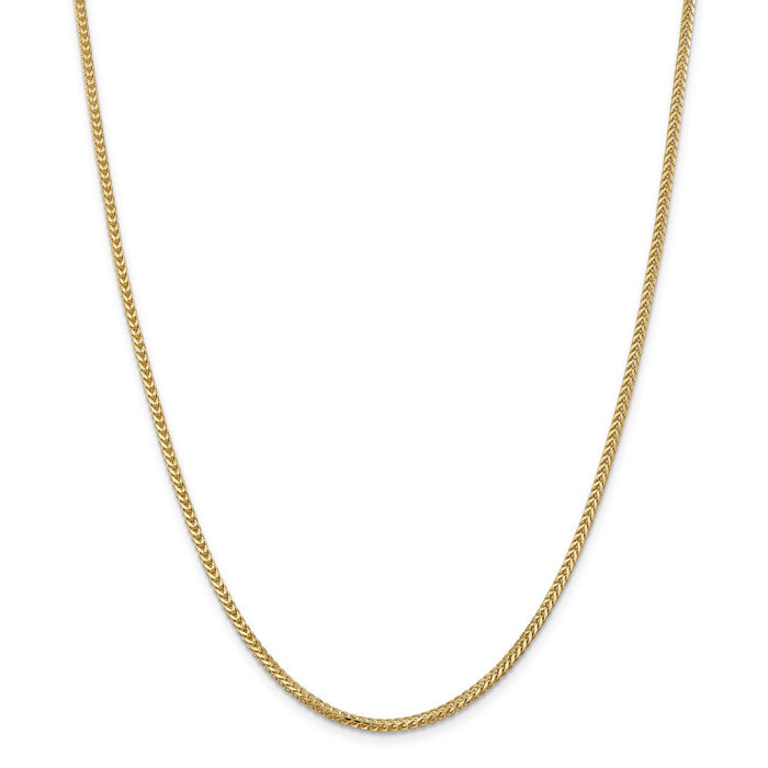 Million Charms 14k Yellow Gold, Necklace Chain, 2.0mm Franco Chain, Chain Length: 18 inches