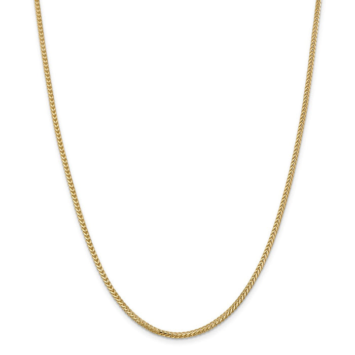 Million Charms 14k Yellow Gold, Necklace Chain, 2.0mm Franco Chain, Chain Length: 30 inches