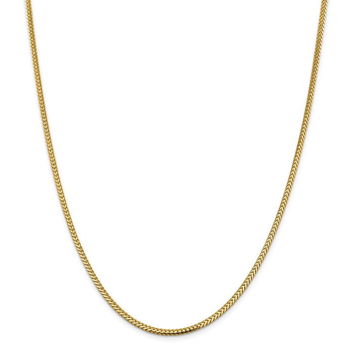 Million Charms 14k Yellow Gold, Necklace Chain, 2.3mm Franco Chain, Chain Length: 30 inches