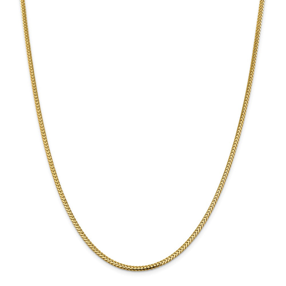 Million Charms 14k Yellow Gold, Necklace Chain, 2.3mm Franco Chain, Chain Length: 24 inches