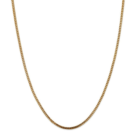 Million Charms 14k Yellow Gold, Necklace Chain, 2.5mm Franco Chain, Chain Length: 30 inches