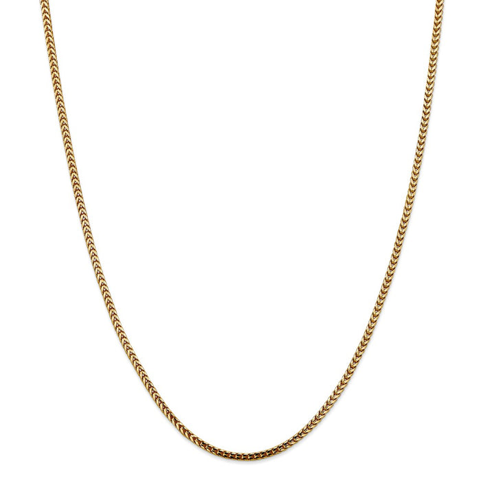 Million Charms 14k Yellow Gold, Necklace Chain, 2.5mm Franco Chain, Chain Length: 20 inches