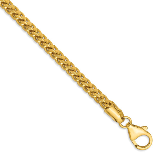 Million Charms 14k Yellow Gold 3mm Franco Chain, Chain Length: 9 inches